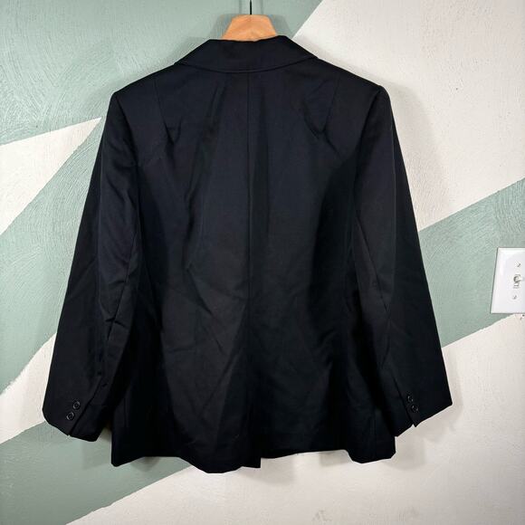 Pendleton Women's Size 16 Wool Blazer Black Single Button Career Casual Coat USA - Picture 10 of 10